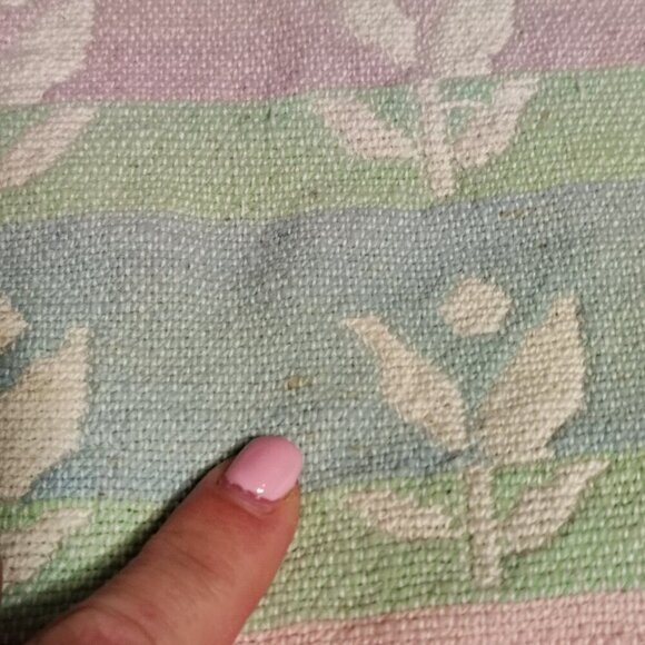 Vintage Pastel Colored Flower Reversible Placemats Set Of Five - Picture 5 of 12